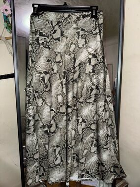 Banana Republic Snake Print Midi Skirt